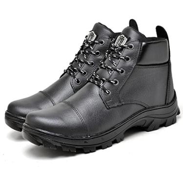 Imagem de Bota Coturno Couro Motoqueiro Motociclista Masculina Akut Cmr Shoes Tamanho:41;Cor:Preto
