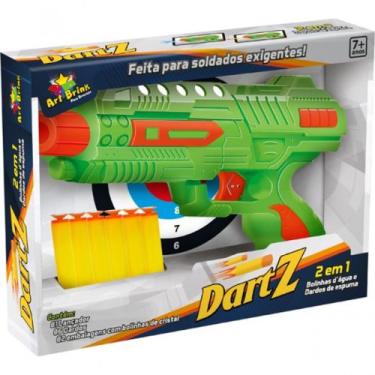 Pistola Arma Arminha de Brinquedo Lançador de Dardos 15 cm - Kasa