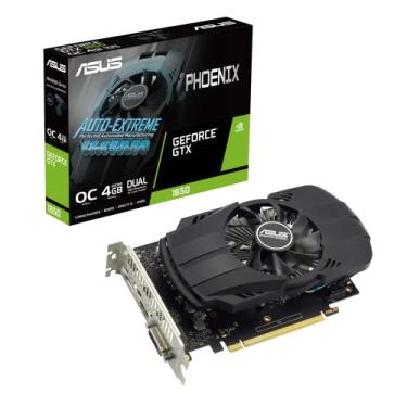 Imagem de ASUS Placa Gráfica para Jogos Phoenix NVIDIA GeForce GTX 1650 OC Edition (PCIe 3.0, 4GB GDDR6, HDMI 2.0, DisplayPort 1.4a, DVI-D, Ventiladores de Rolamento de Esfera Dupla, Proteção IP5X)