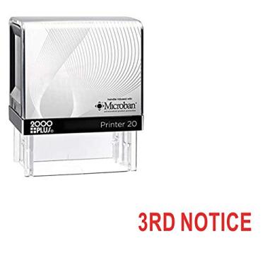 Imagem de Carimbo de borracha auto-tintagem para escritório da 3rd Notice Cosco Printer - tinta vermelha