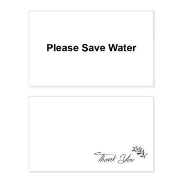 Imagem de Please Save Water Black Symbol Cartão de agradecimento aniversário aniversário comemorações casamento agradecimento