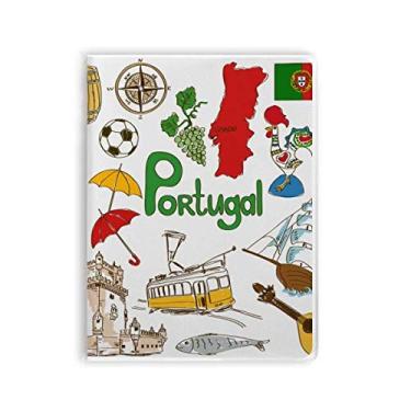 Imagem de Diário de capa macia com a bandeira nacional de Portugal Landscap