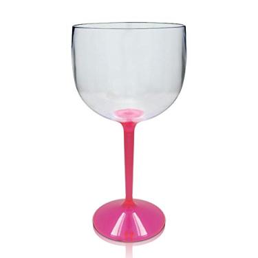 Imagem de 4 Taças Gin Haste Rosa Acrílico
