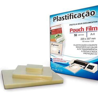 Imagem de Plástico para Plastificação Pouch Film, Mares 53210, Multicor, A4, Pacote de 50