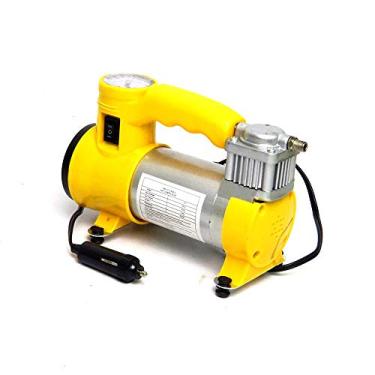 Imagem de compressor de ar portátil 12V veicular p/pneu e infláveis c/lanterna e manômetro