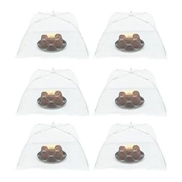 Imagem de KIT 6 Protetor Alimento Grande Tela Mosquiteiro Tule 40 X 40 Cm Higiene e Organização Cozinha