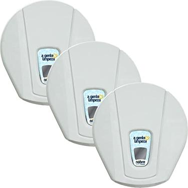Imagem de Kit com 03 Dispensadores para Papel Higiênico tipo Rolão Nobre City Branco