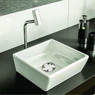 Imagem de Cobertura Cerâmica Decorada para Válvula de Lavatório Japi Branco