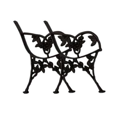 Imagem de Par Pé de Banco Praça Jardim Café Liso em Ferro Fundido