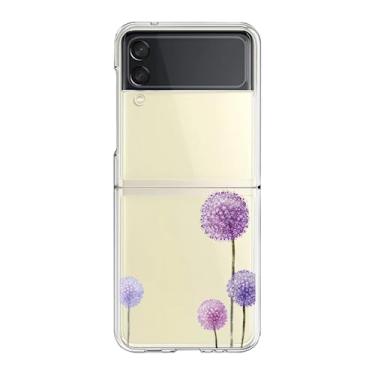 Imagem de Para Samsung Galaxy Z Flip 3 Z Flip 4 Z Flip3 Flip4 Flip 4 3 5G Case Flor Transparente Hard PC Case, Z32, para Z Flip 3 (5G)