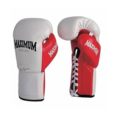 Imagem de Par Luva Profissional Couro Muay Thai Kickboxing Maximum (14oz, Vermelha)