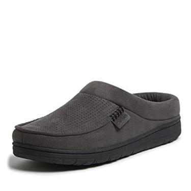 Imagem de Dearfoams Pantufa masculina respirável de espuma viscoelástica Brendan Clog House com larguras largas, Pavimento perfurado, 15-16