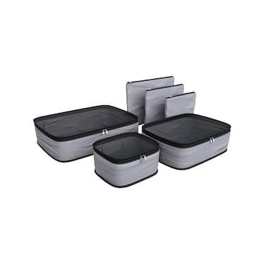 Imagem de Organizador Euro Home para Viagens 6 Peças - Cinza