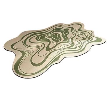 Imagem de JUSHZ Tapete de banho tapete de banheiro de secagem rápida tapetes de banho para banheiro antiderrapante lavável super absorvente tapete de banho moderno minimalista absorção de água sujo (80 x 120