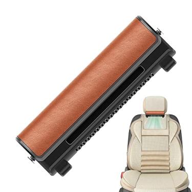 Imagem de Ventilador de carro para ventiladores de resfriamento de verão do banco traseiro que sopram ar frio USB radiador de veículo de baixo ruído 3 velocidades ajuste circulação de ar portátil, marrom, 163 * 53 x 57 cm