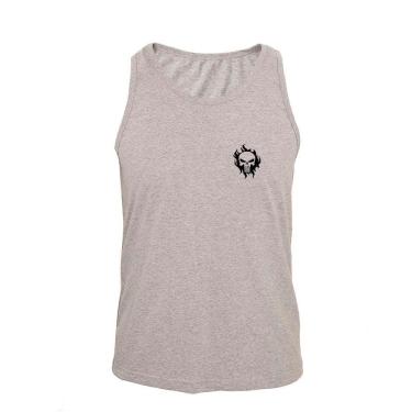 Imagem de Regata Masculina Algodão Caveira Estampada Verão Moderna