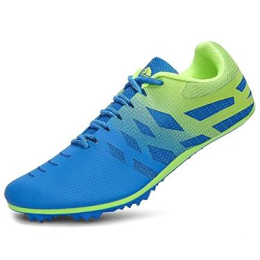 Imagem de Novo tênis de corrida masculino feminino infantil meninos meninas 8 spikes 100-400 metros tênis esportivo profissional Sprint, Azul, verde, 36