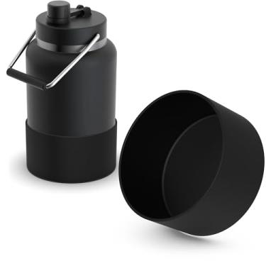 Imagem de Jmoe USA Bota para jarro RTIC | Protege contra amassados e arranhões | Protetor de silicone para a parte inferior do jarro | Cobre a parte inferior do jarro | Feito de silicone durável livre de BPA (preto, meio galão)