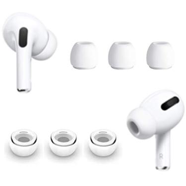 Imagem de ALXCD Substituição de 3 pares de pontas de ouvido para fones de ouvido AirPods Pro, substituição de fone de ouvido de silicone, para AirPods Pro [tamanho pequeno branco]