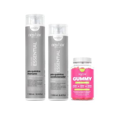 Imagem de Kit Shampoo E Condicionador Pós Química + New Hair Gummy