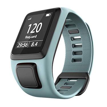 Imagem de Pulseiras de silicone de substituição para Tomtom, compatível com Tomtom Runner 2/3/Spark 3/Golfer 2. (azul pato)