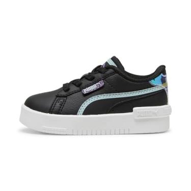 Imagem de PUMA Tênis infantil unissex Jada com fecho alternativo, Puma Preto-turquesa Surf-ultravioleta, 18
