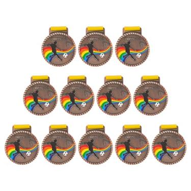 Imagem de harayaa 12 medalhas de futebol para vencedores de prêmios, lembrancinhas de festa de metal, prêmios para competições de materiais escolares, jogos de futebol, medalha de bronze