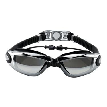 Imagem de Dynwave Óculos de natação óculos de natação portátil ampla visão confortável óculos de natação para mergulho esportes aquáticos piscina, PRETO
