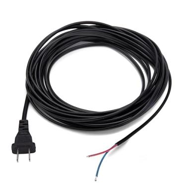 Imagem de Cabo de fonte de alimentação do aspirador de pó, comprimento de 30 pés, calibre 18, 2 fios, adequado para todos os aspiradores verticais de marcas
