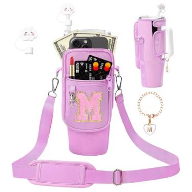 Imagem de Bolsa de transporte inicial A-Z para Stanley Cup 1,134 g, suporte de copo Stanley com alça para copo Stanley de 1,134 g com alça, acessórios de copo Stanley com capa de canudo Stanley Cup - Tampa de