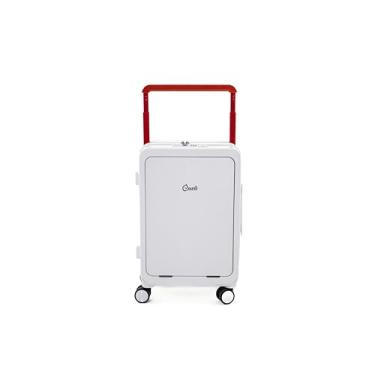 Imagem de Mala de Viagem com 3 Camadas de Policarbonato, Haste de Alumínio, Rodas Deslizantes, 2 Cadeados TSA, Vedação para Chuva, Revestimento Poliéster (Branco, Único)