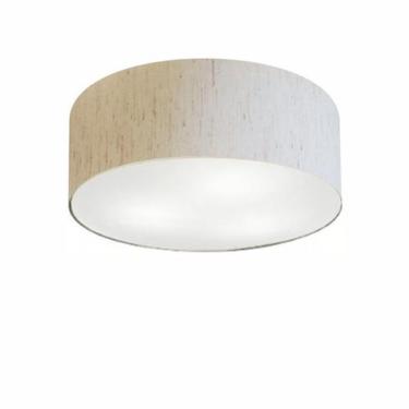 Imagem de Plafon Para Sala Cilíndrico SL-3005 Cúpula Cor Linho Bege - Vivare
