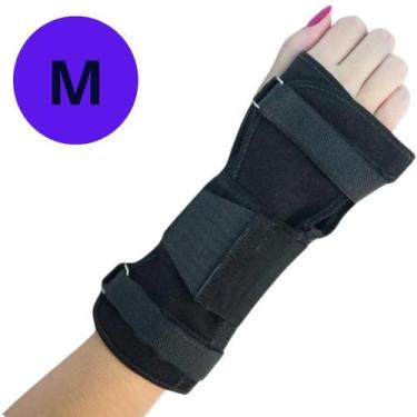 Imagem de Tala Ortopédica Bilateral Mão Pulso Artrite Tendinite Órtese Lesões Le