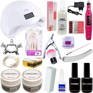 Imagem de Kit Unha de Gel Completo Pincel Espanador J7 - Sun