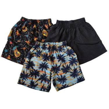 Imagem de Kit Com 3 Bermudas De Tactel Short Infantil Menino Verão - Repelique, 