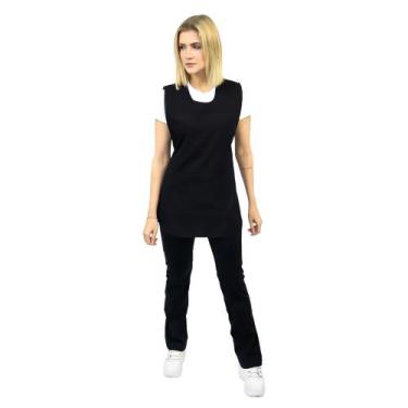 Imagem de Uniforme Zeladora Calça + Baby Look + Bata de Limpeza - Uniforme Faxin