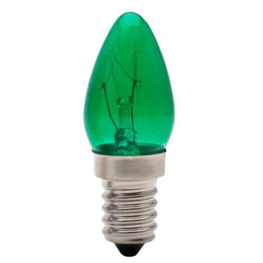 Imagem de Lâmpada Chupeta 7w Incandescente E-14 Verde 220v - BRASFORT