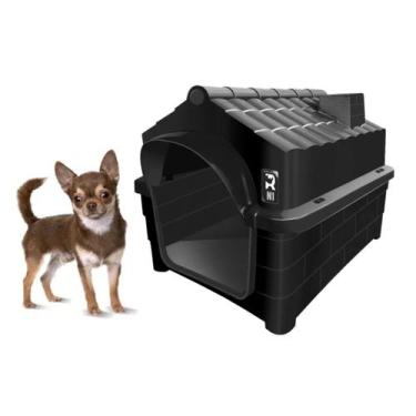 Imagem de Casa Casinha Cachorro Gato Pet N1 Plástico Preminum Preto - MecPet
