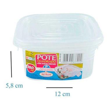 Imagem de Pote Potinho Multiuso Recipiente Tampa Travas 360 ml - Nitron