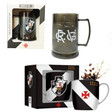 Imagem de Kit Caneca Copo Gel 300Ml Isolante Térmico + Caneca Premium - Brasfoot