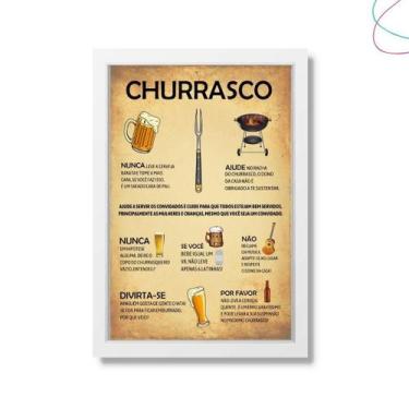 Imagem de Quadro Manual do Churrasco area gourmet churrasqueira - Creative Cat, 