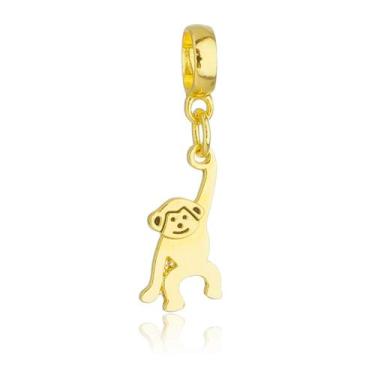 Imagem de Berloque Macaco Banhado a Ouro 18k - WORK SEMIJOIAS