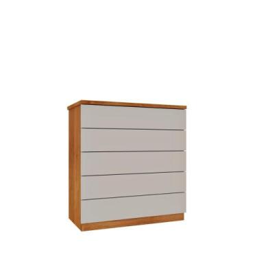 Imagem de Cômoda 5 gavetas Premium Tcil, Branco/Branco