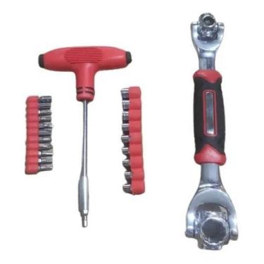 Imagem de KIt Jogo Chave Soquete 8 Em 1 Soquetes Com Chave T Philips Fenda Mecân