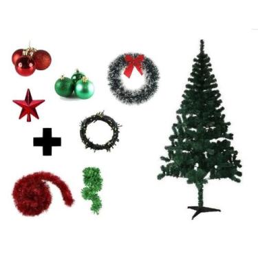 Imagem de Árvore De Natal Decorada 1,80cm 320 Galhos Com 7 Itens - Não Informado