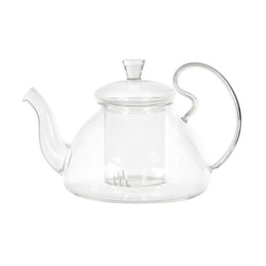 Imagem de CHALEIRA TRANSPARENTE VIDRO BOROSSILICATO C/INFUSOR - 700ml - Flor Art