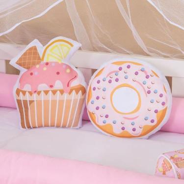 Imagem de Kit Almofada 2 Peças Decorativa Menina para Bebe Infantil - Zan Baby, 