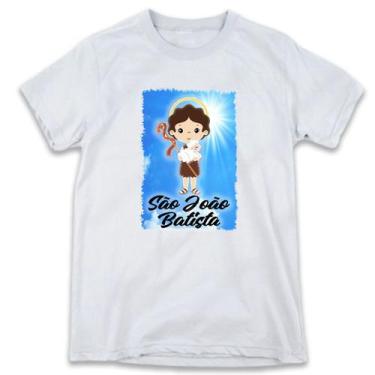 Imagem de 1 Camiseta São João Batista Bonequinho Cute Santo Religião - W3artesta