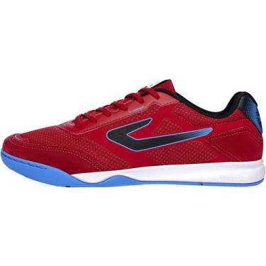 Imagem de Chuteira futsal topper letra iii, Vermelho, Azul, 44