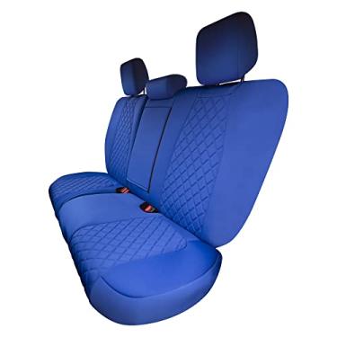 Imagem de FH Group Capas de assento de neoprene personalizadas para Honda CR-V LX 2017-2022 | EX | EX-L com inserção Neosupreme resistente à água traseira azul sólido